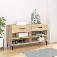 Schoenenkast 02X35X55 Cm Bewerkt Hout Kleurig Sonoma eiken