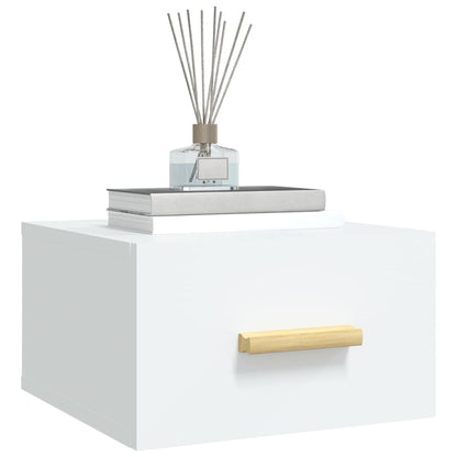 Nachtkastjes 2 St Wandgemonteerd 35X35X20 Cm Wit