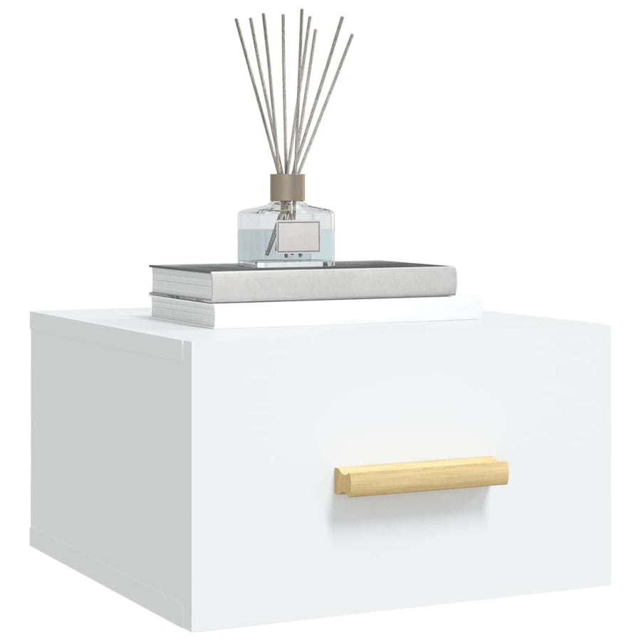 Nachtkastjes 2 St Wandgemonteerd 35X35X20 Cm Wit