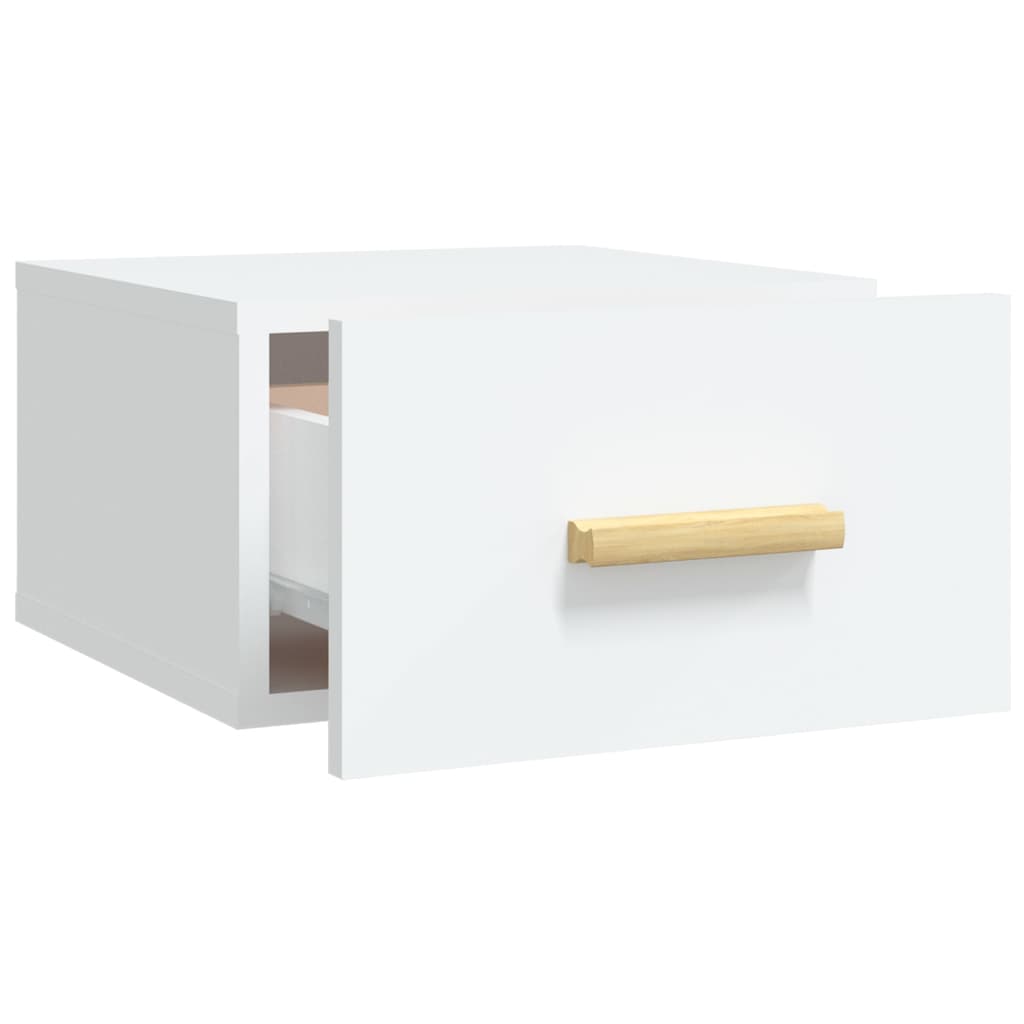 Nachtkastjes 2 St Wandgemonteerd 35X35X20 Cm Wit