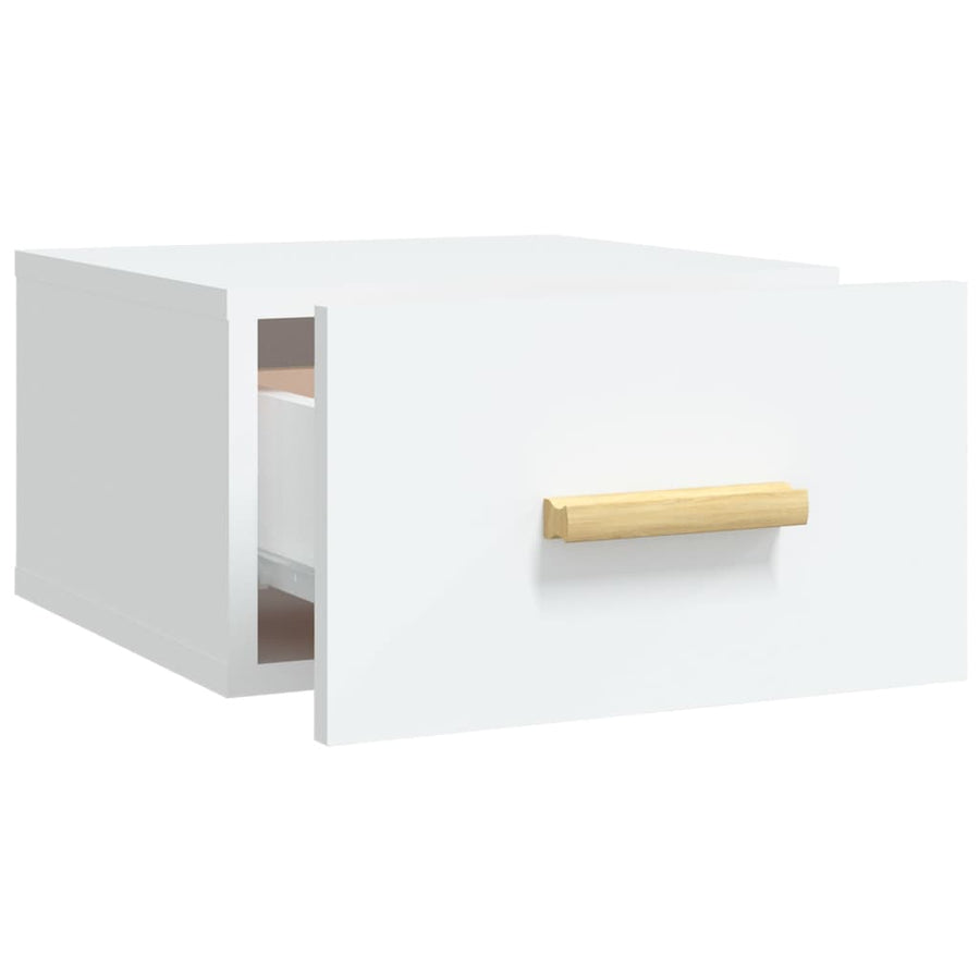 Nachtkastjes 2 St Wandgemonteerd 35X35X20 Cm Wit