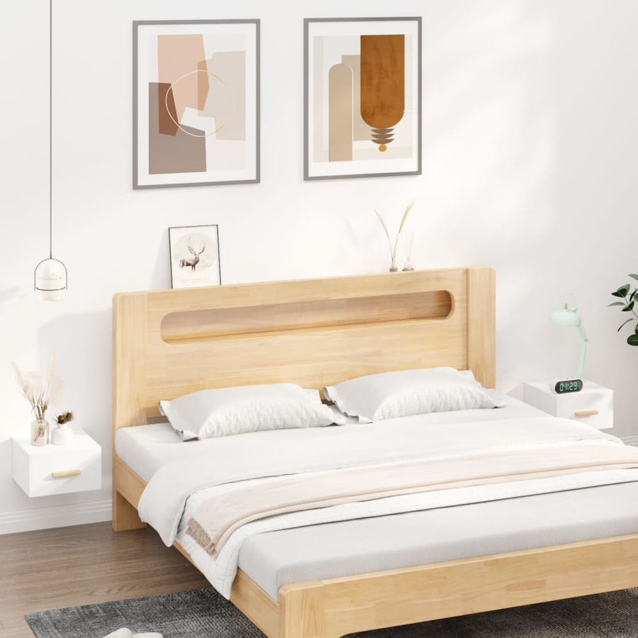 Nachtkastjes 2 St Wandgemonteerd 35X35X20 Cm Wit