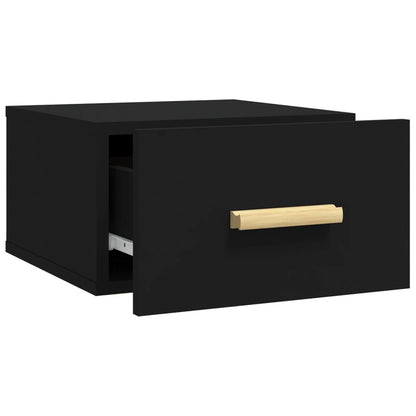 Nachtkastjes 2 st wandgemonteerd 35x35x20 cm zwart