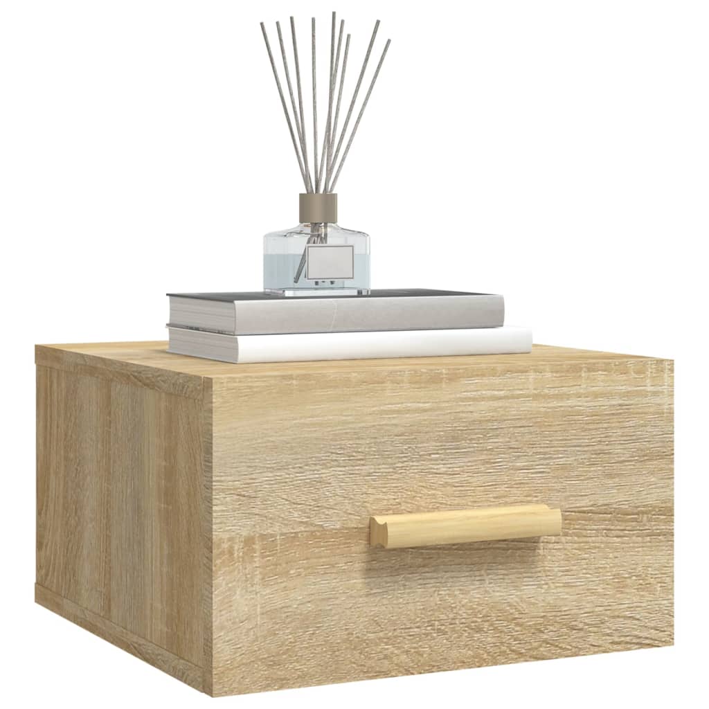 Nachtkastjes 2 St Wandgemonteerd 35X35X20 Cm Sonoma Eikenkleur