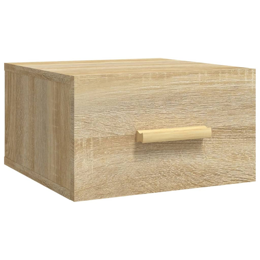 Nachtkastjes 2 St Wandgemonteerd 35X35X20 Cm Sonoma Eikenkleur