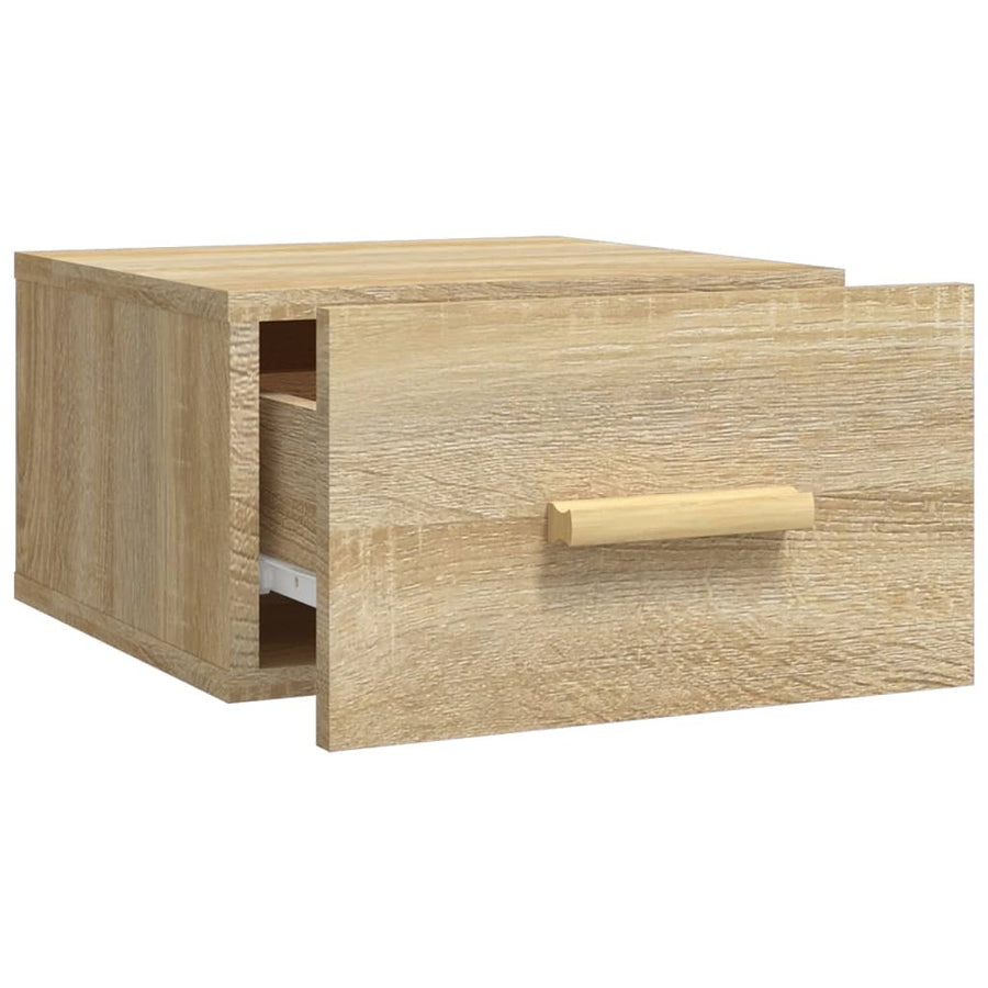 Nachtkastjes 2 St Wandgemonteerd 35X35X20 Cm Sonoma Eikenkleur