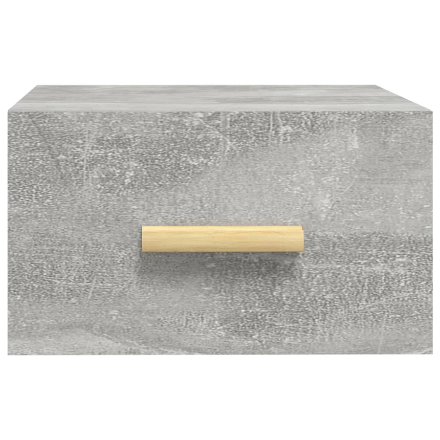 Nachtkastje wandgemonteerd 35x35x20 cm betongrijs 1 Betongrijs