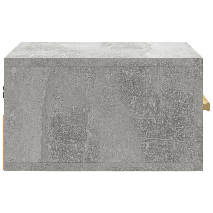 Nachtkastje wandgemonteerd 35x35x20 cm betongrijs 1 Betongrijs