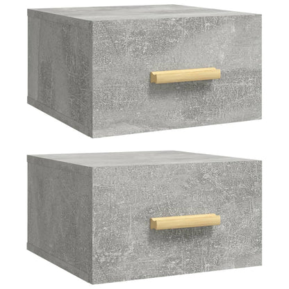 Nachtkastjes 2 St Wandgemonteerd 35X35X20 Cm Betongrijs
