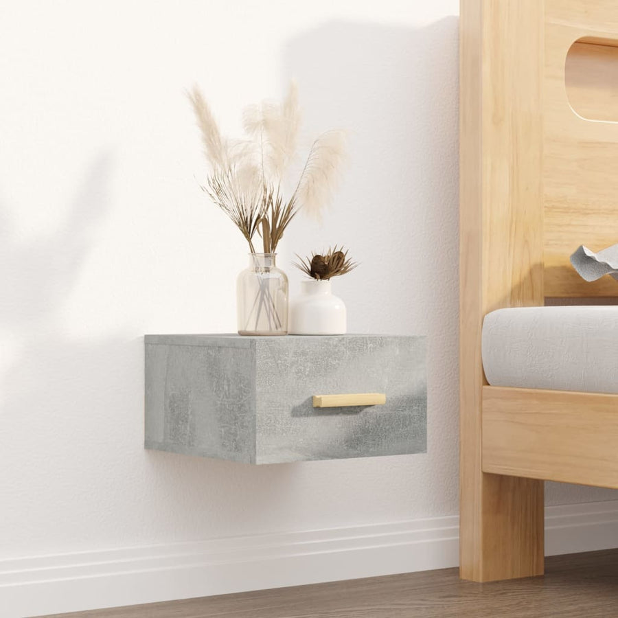 Nachtkastjes 2 St Wandgemonteerd 35X35X20 Cm Betongrijs