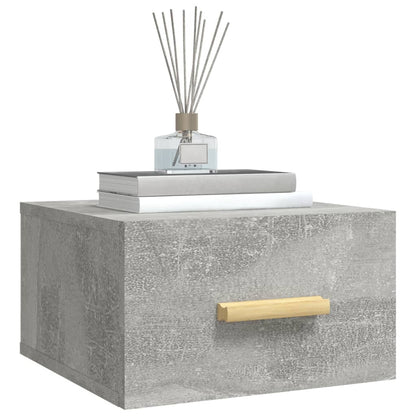 Nachtkastjes 2 St Wandgemonteerd 35X35X20 Cm Betongrijs