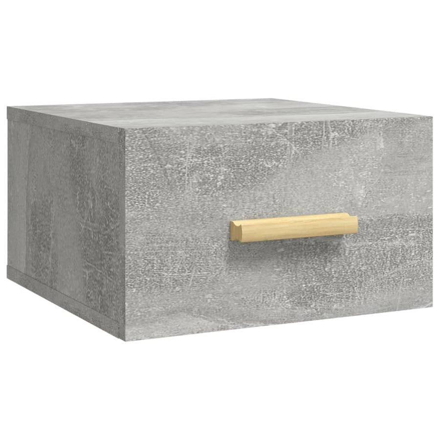 Nachtkastjes 2 St Wandgemonteerd 35X35X20 Cm Betongrijs