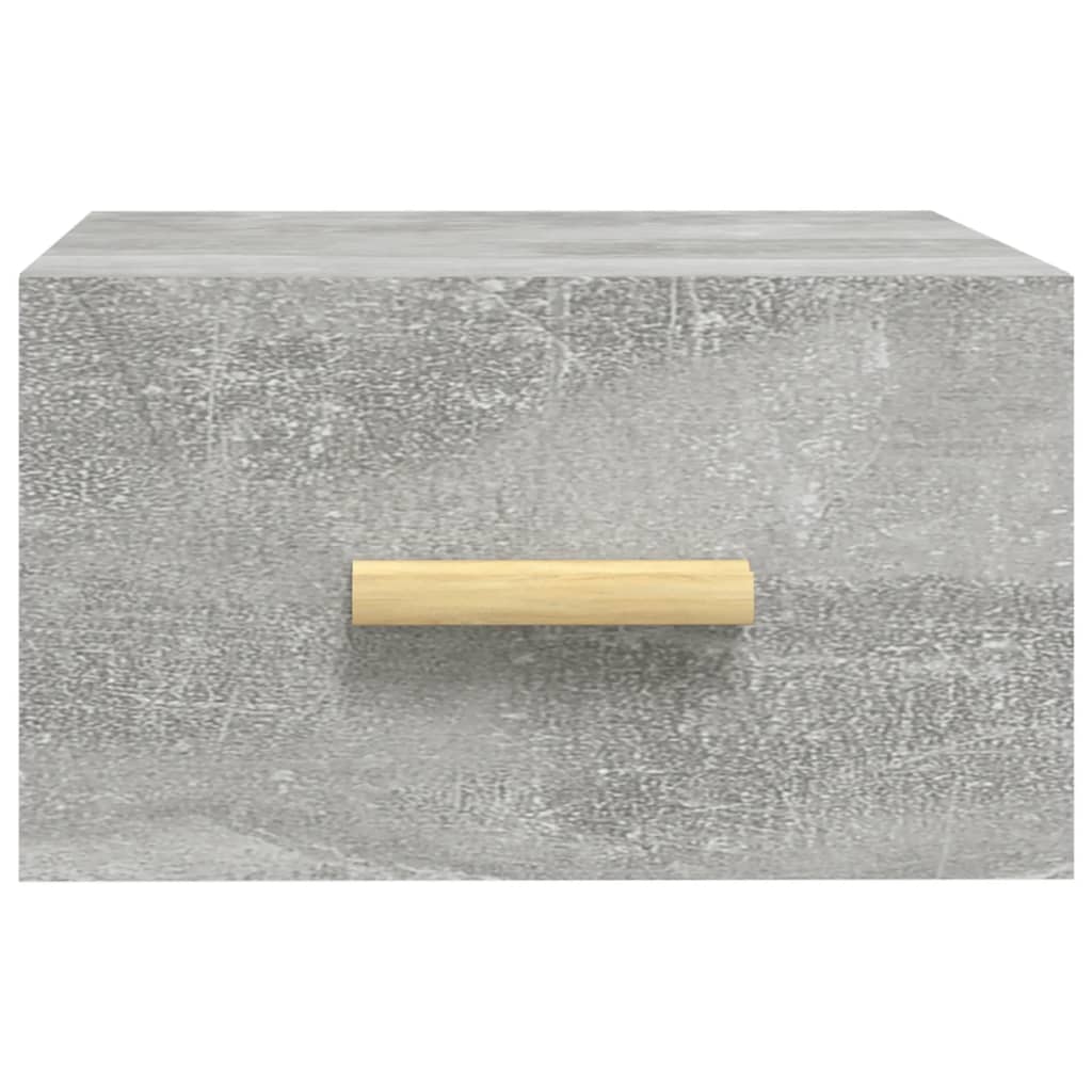 Nachtkastjes 2 St Wandgemonteerd 35X35X20 Cm Betongrijs