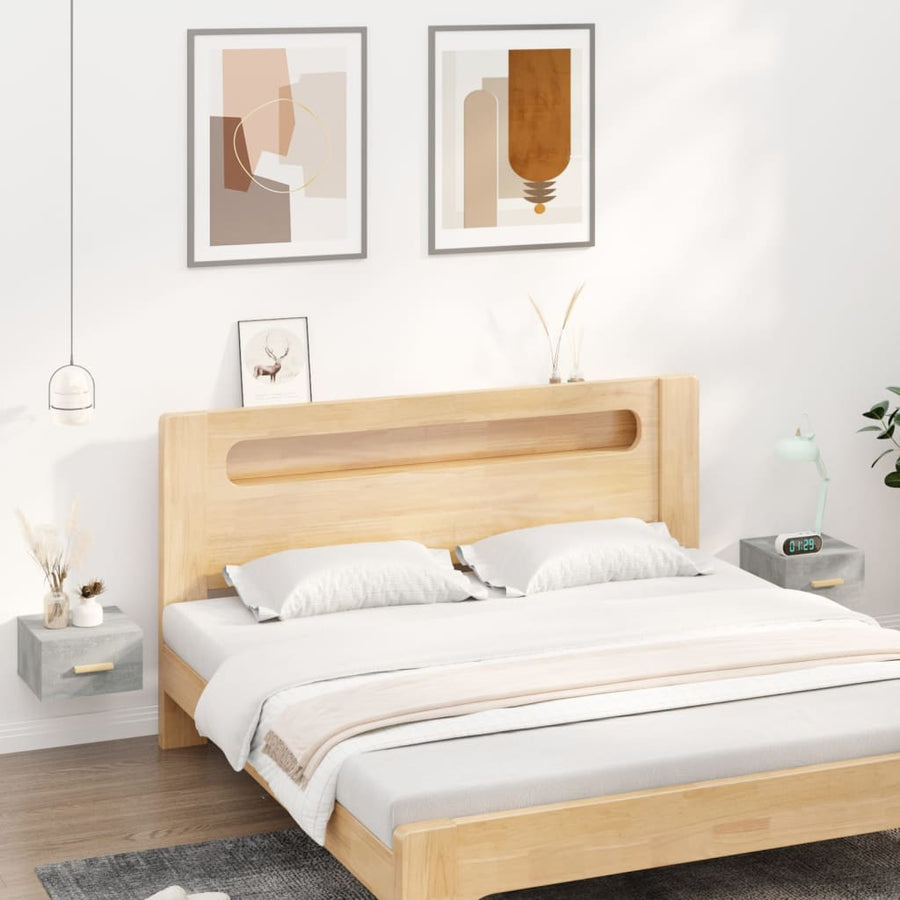 Nachtkastjes 2 St Wandgemonteerd 35X35X20 Cm Betongrijs