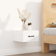 Wall-mounted nightstand 35x35x20 cm white