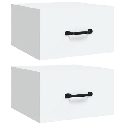 Nachtkastjes 2 St Wandgemonteerd 35X35X20 Cm Wit