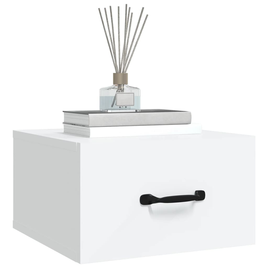 Nachtkastjes 2 St Wandgemonteerd 35X35X20 Cm Wit