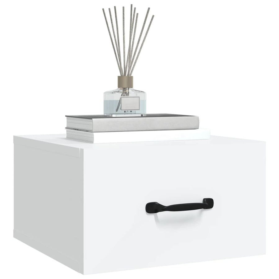 Nachtkastjes 2 St Wandgemonteerd 35X35X20 Cm Wit