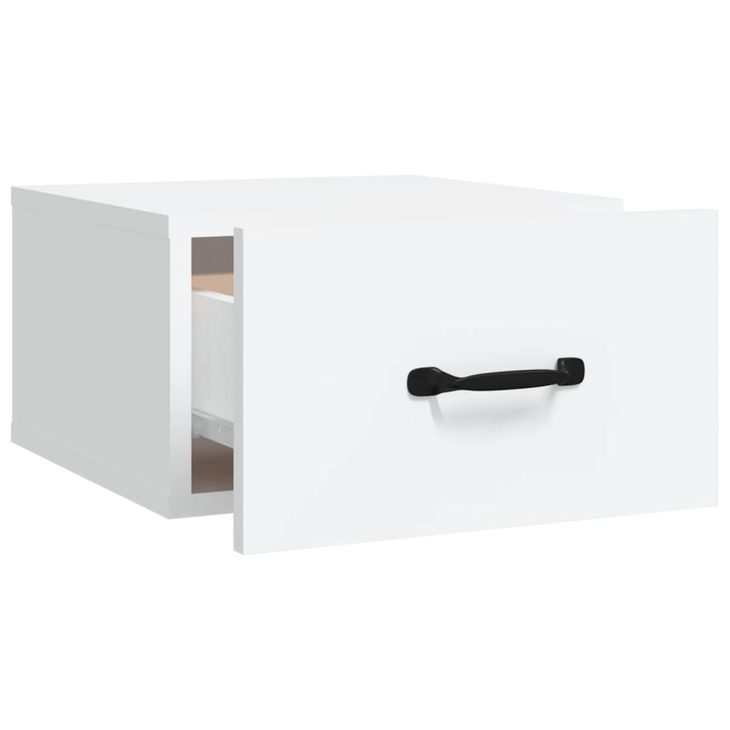 Nachtkastjes 2 St Wandgemonteerd 35X35X20 Cm Wit