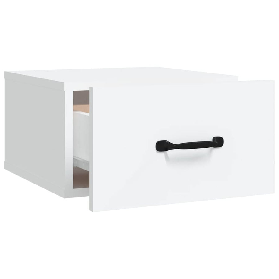 Nachtkastjes 2 St Wandgemonteerd 35X35X20 Cm Wit