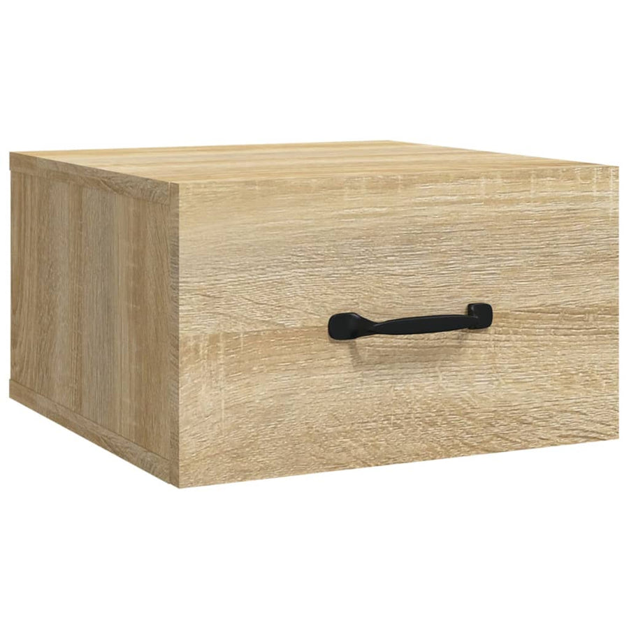 Nachtkastje Wandgemonteerd 35X35X20 Cm Sonoma Eikenkleurig