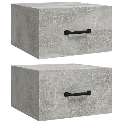 Nachtkastjes 2 St Wandgemonteerd 35X35X20 Cm Betongrijs