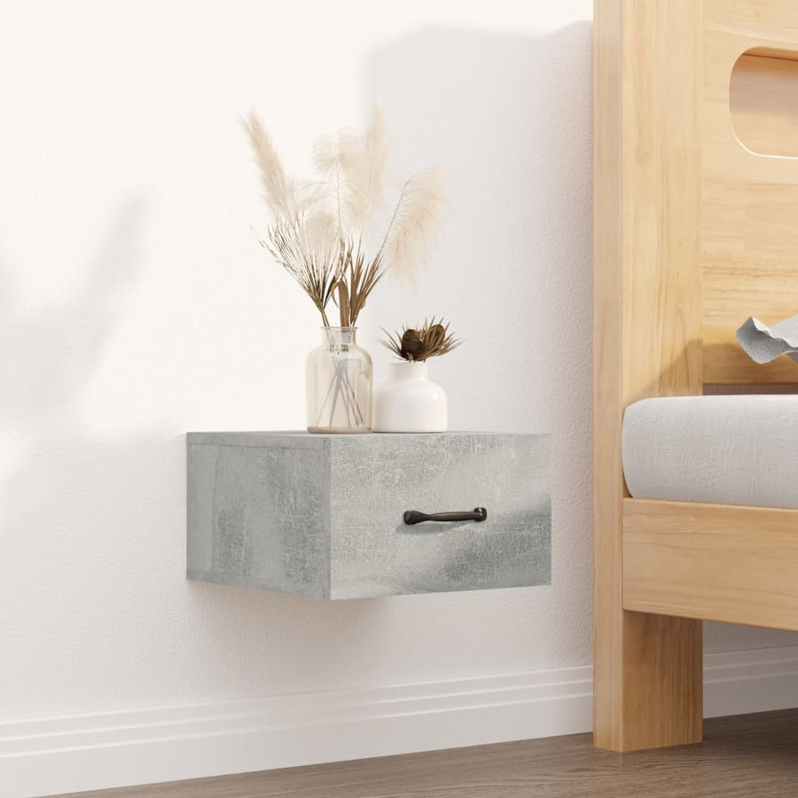 Nachtkastjes 2 St Wandgemonteerd 35X35X20 Cm Betongrijs