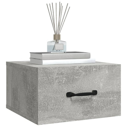 Nachtkastjes 2 St Wandgemonteerd 35X35X20 Cm Betongrijs