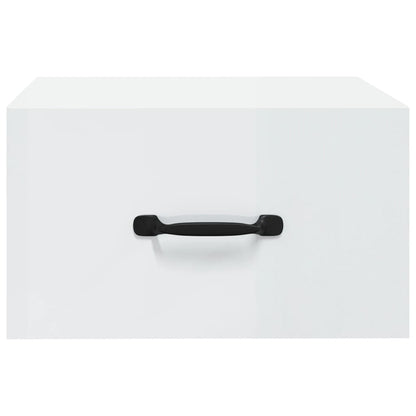 Nachtkastje Wandgemonteerd 35X35X20 Cm Hoogglans Wit