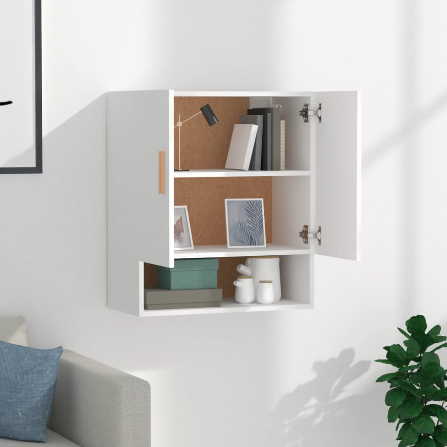 Wandkast 60x31x70 cm bewerkt hout wit