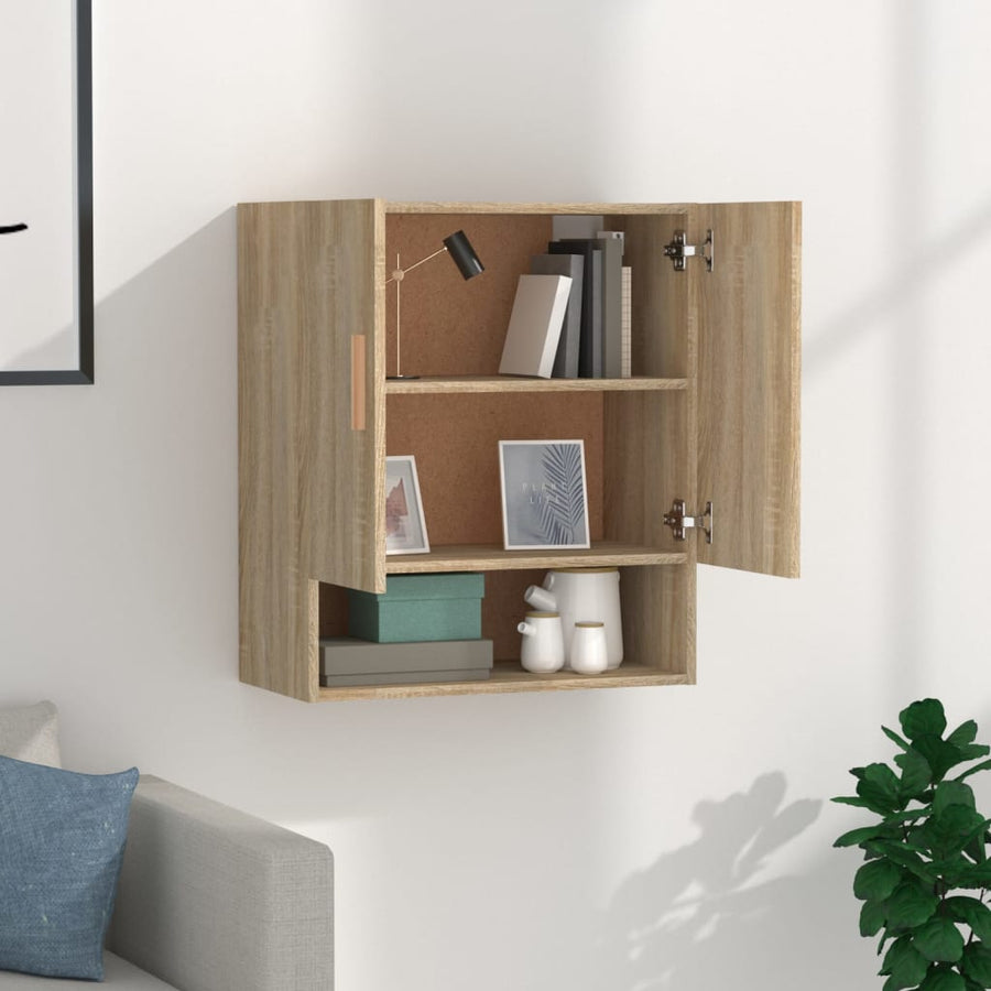 Wandkast 60X31X70 Cm Bewerkt Hout Sonoma Eikenkleurig