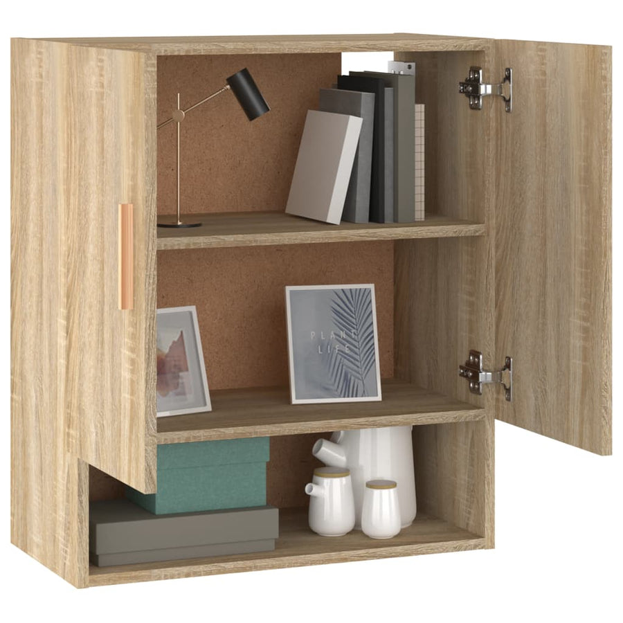 Wandkast 60X31X70 Cm Bewerkt Hout Sonoma Eikenkleurig
