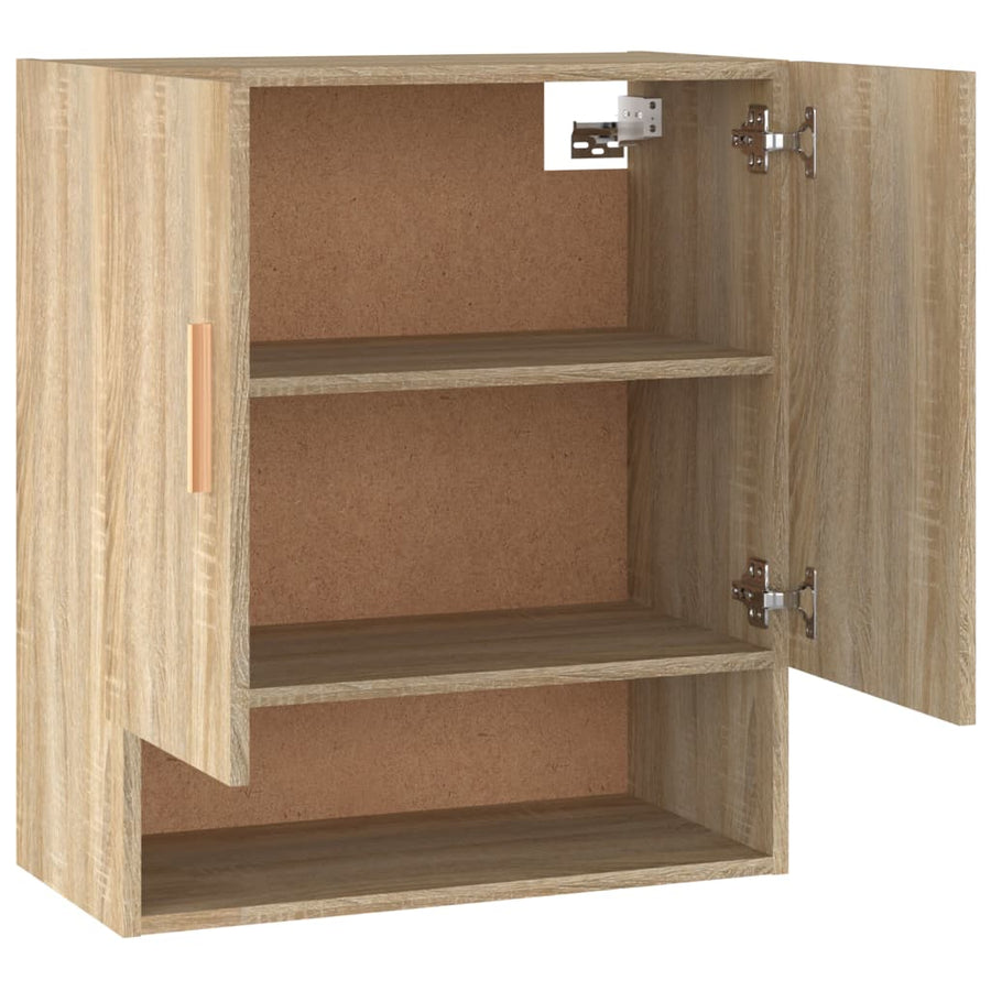 Wandkast 60X31X70 Cm Bewerkt Hout Sonoma Eikenkleurig