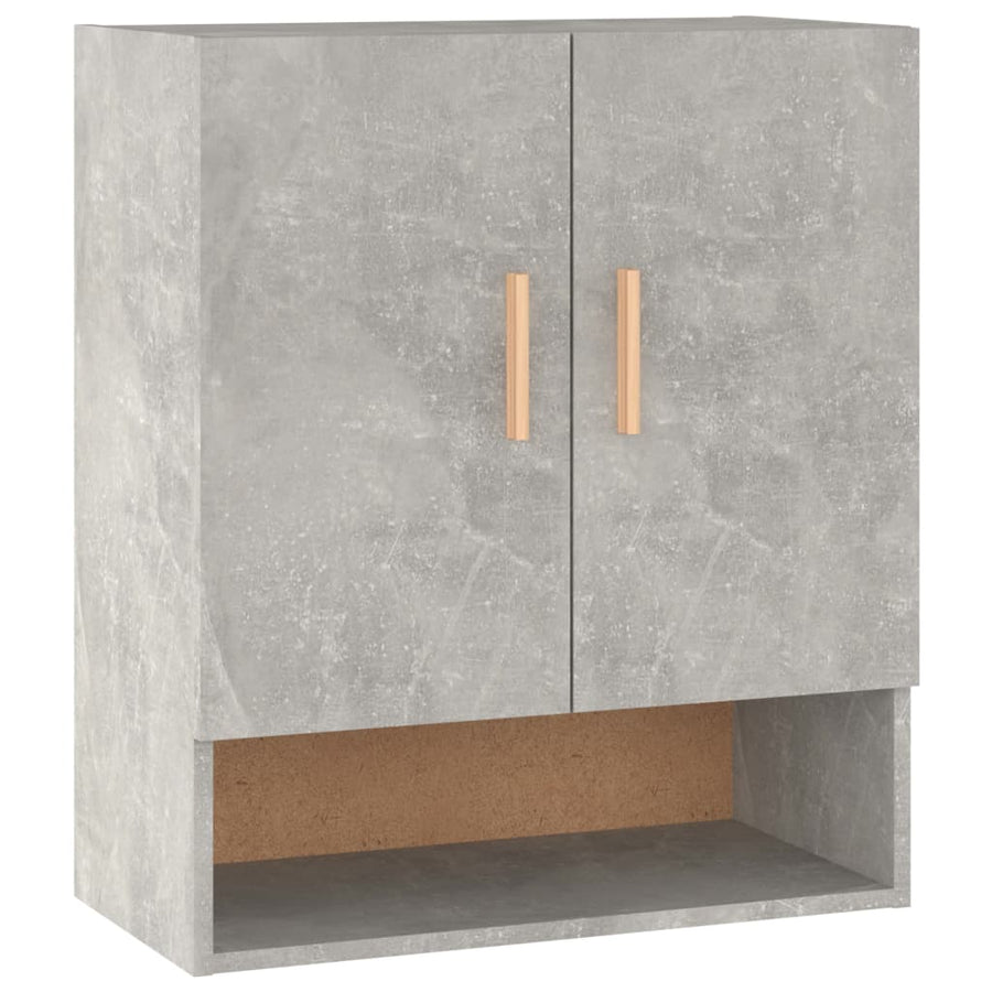 Wandkast 60X31X70 Cm Bewerkt Hout Betongrijs