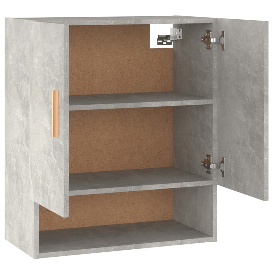 Wandkast 60X31X70 Cm Bewerkt Hout Betongrijs