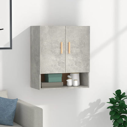 Wandkast 60X31X70 Cm Bewerkt Hout Betongrijs