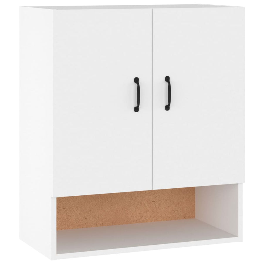 Wandkast 60X31X70 Cm Bewerkt Hout Wit