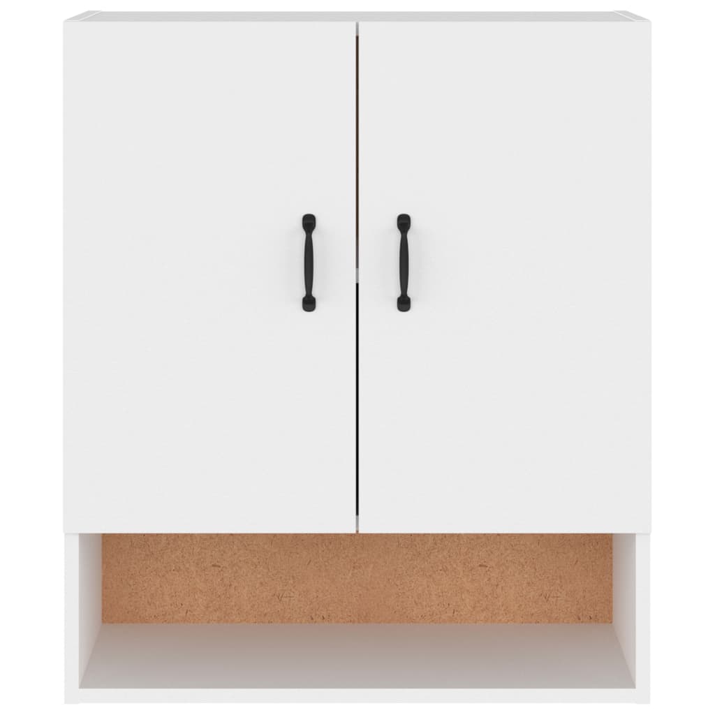 Wandkast 60X31X70 Cm Bewerkt Hout Wit