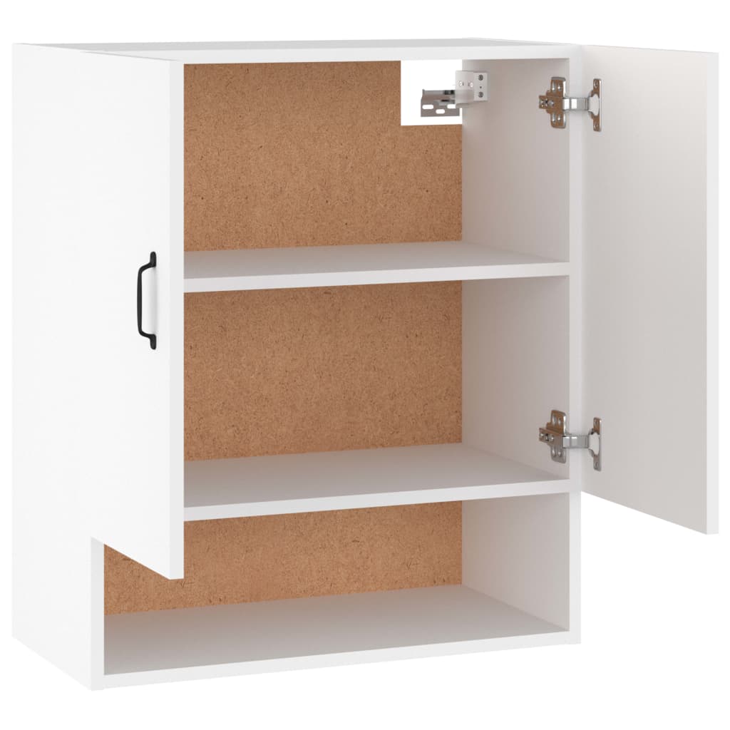 Wandkast 60X31X70 Cm Bewerkt Hout Wit