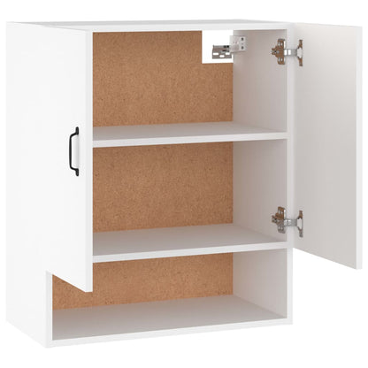 Wandkast 60X31X70 Cm Bewerkt Hout Wit