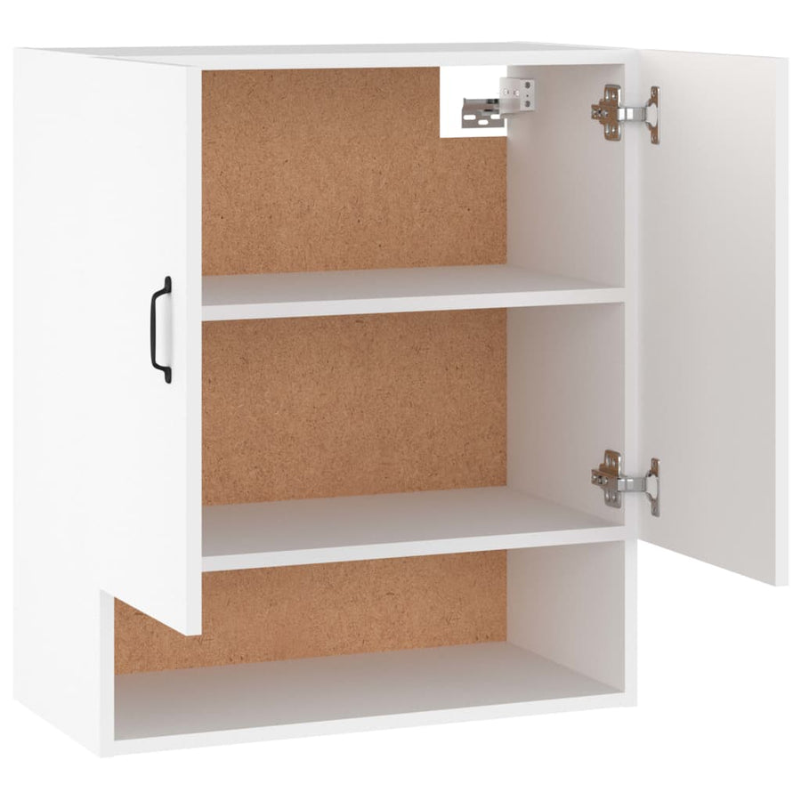 Wandkast 60X31X70 Cm Bewerkt Hout Wit