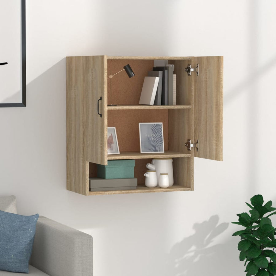 Wandkast 60X31X70 Cm Bewerkt Hout Sonoma Eikenkleurig