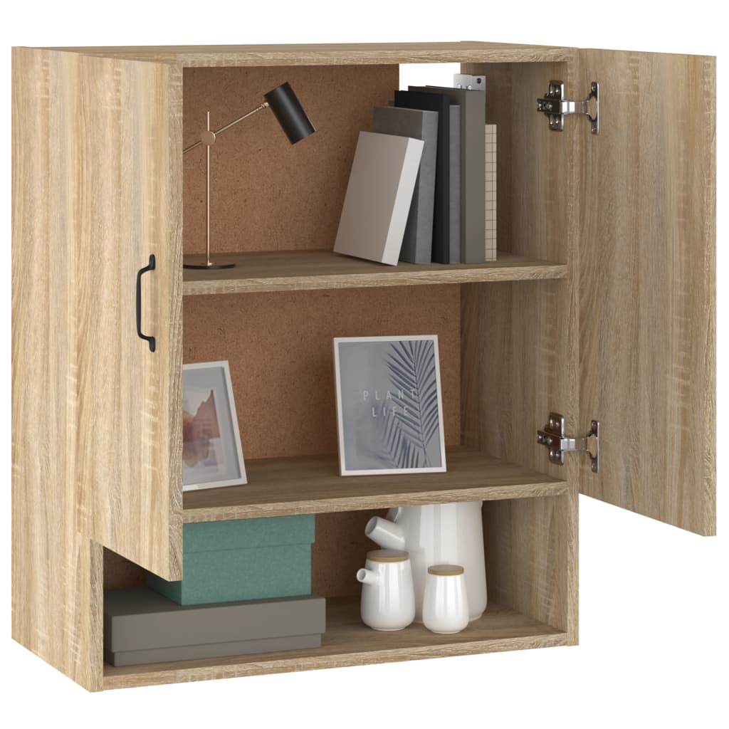 Wandkast 60X31X70 Cm Bewerkt Hout Sonoma Eikenkleurig