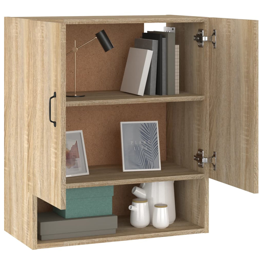Wandkast 60X31X70 Cm Bewerkt Hout Sonoma Eikenkleurig