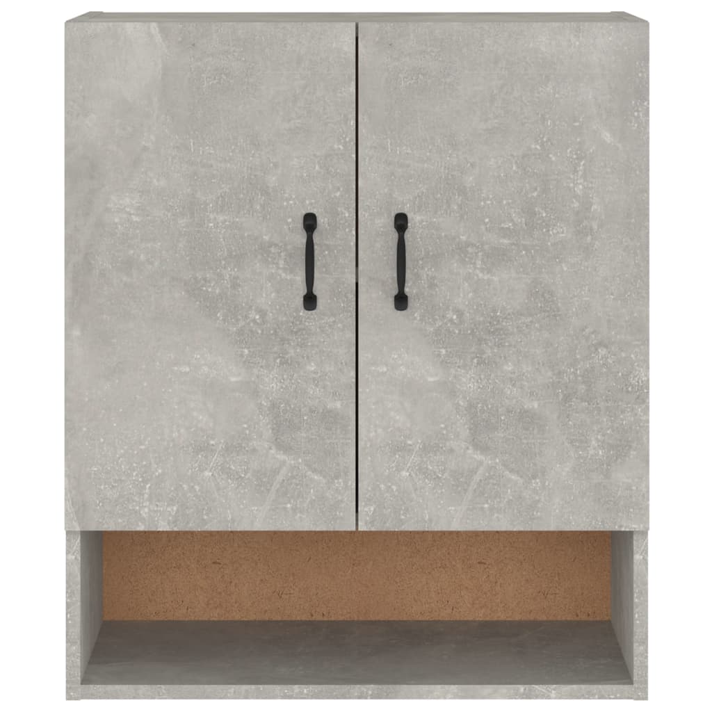 Wandkast 60X31X70 Cm Bewerkt Hout Betongrijs