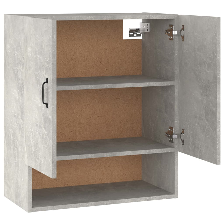 Wandkast 60X31X70 Cm Bewerkt Hout Betongrijs