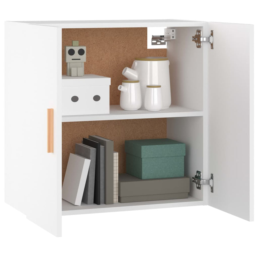 Wandkast 60X30X60 Cm Bewerkt Hout Wit