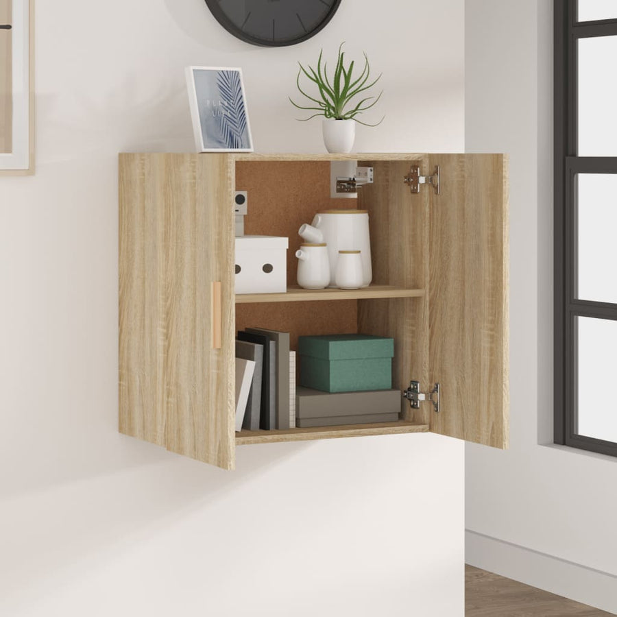 Wandkast 60X30X60 Cm Bewerkt Hout Sonoma Eikenkleurig