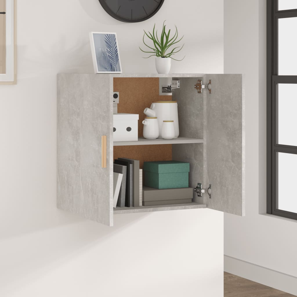 Wandkast 60X30X60 Cm Bewerkt Hout Betongrijs