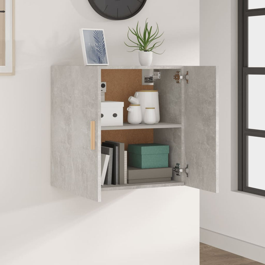 Wandkast 60X30X60 Cm Bewerkt Hout Betongrijs
